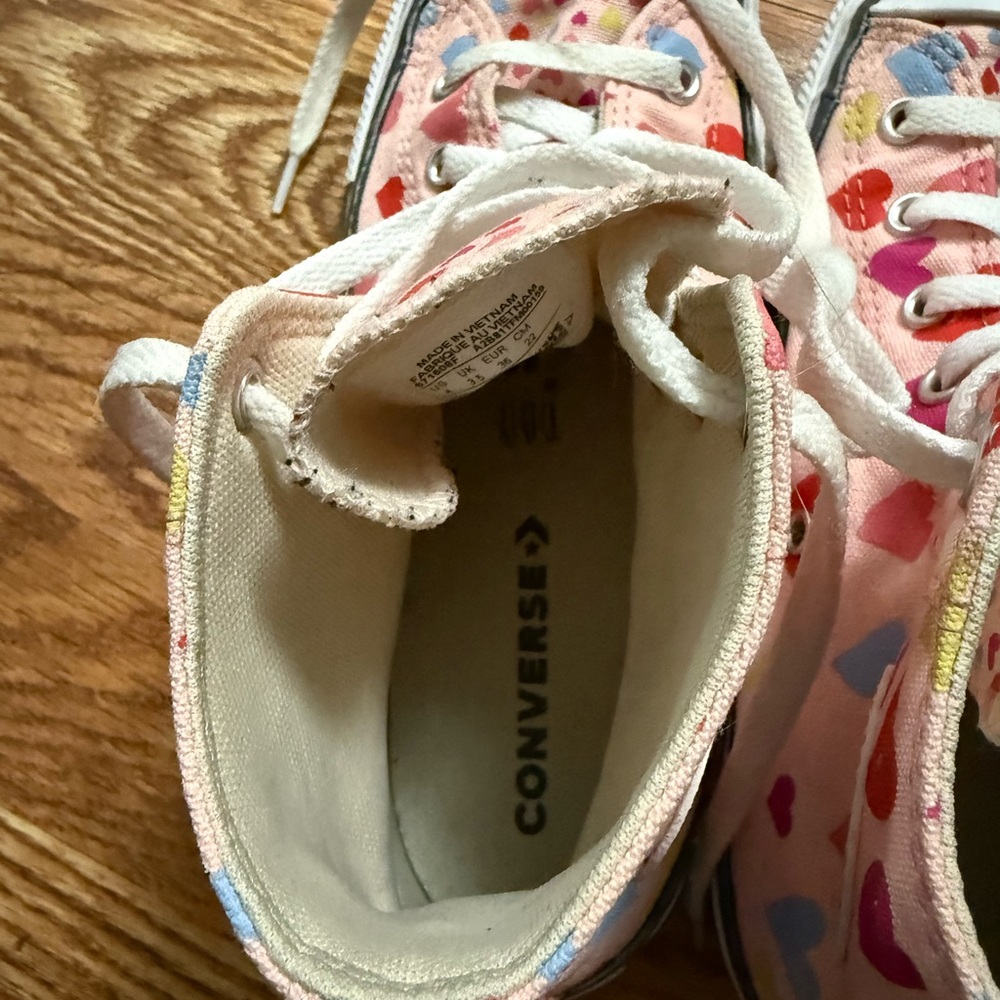 Converse Chuck Taylor All Star Hi Always On Hearts Casual Sneakers Junior Size 4 - Picture 10 of 11